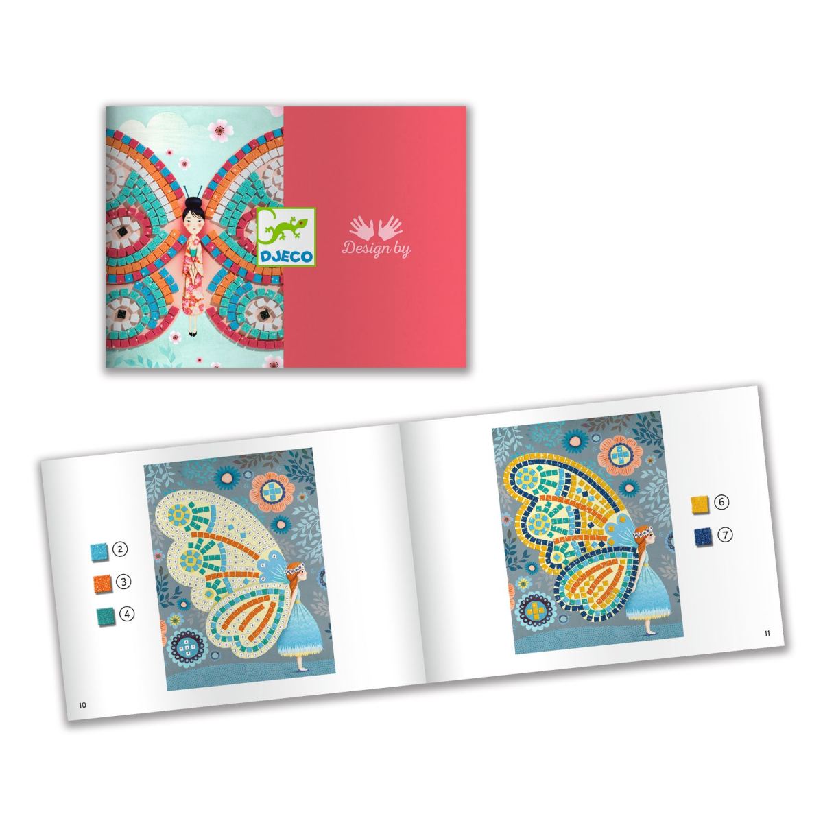 Djeco - Mosaike: Glitzer Schmetterlinge Bild 9