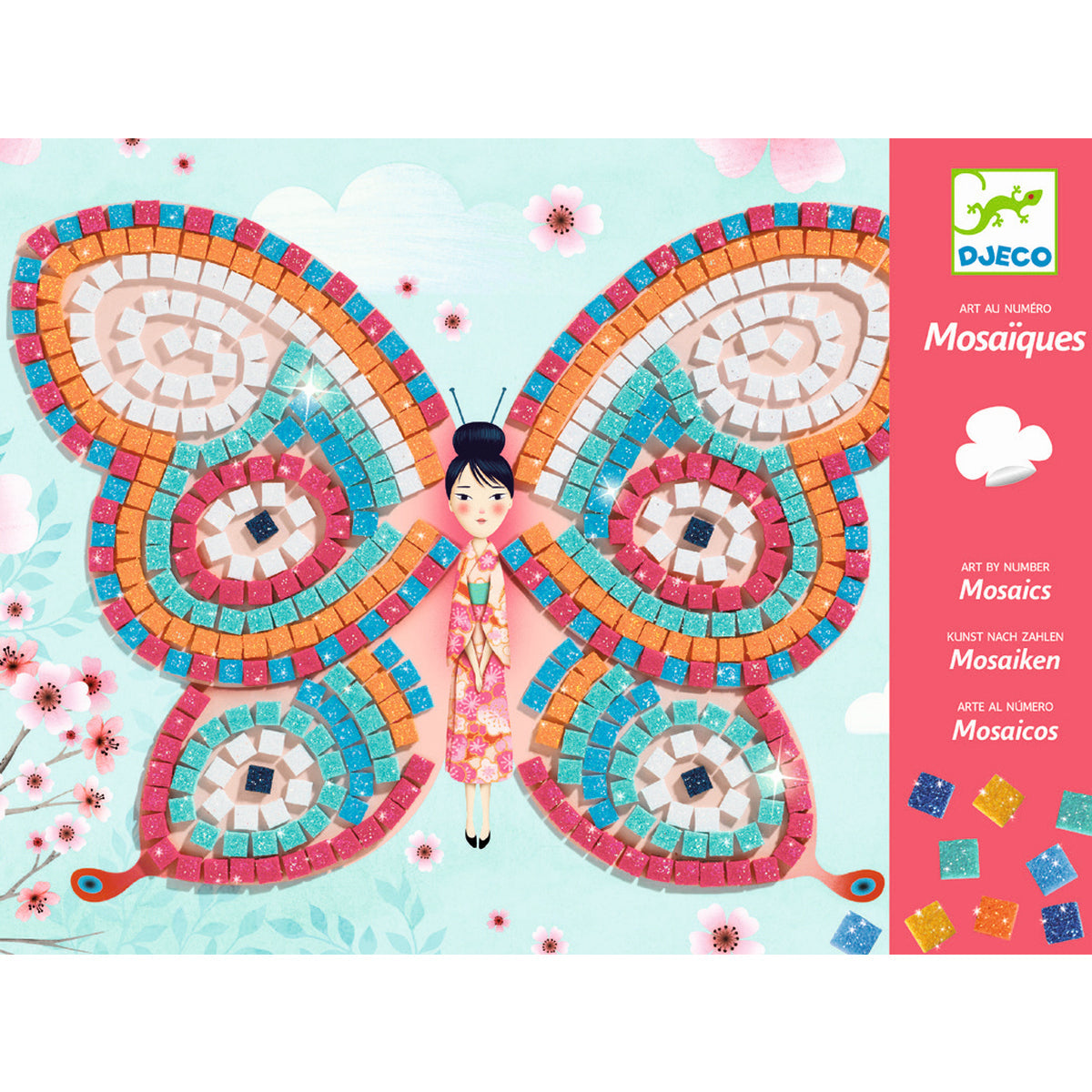 Djeco - Mosaike: Glitzer Schmetterlinge Bild 10