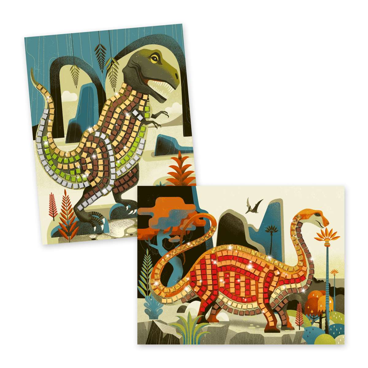 Djeco - Mosaike: Metallische Dinosaurier Bild 5