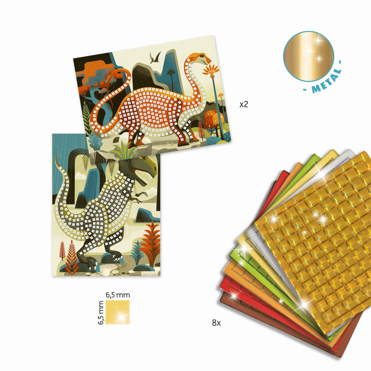 Djeco - Mosaike: Metallische Dinosaurier Bild 10