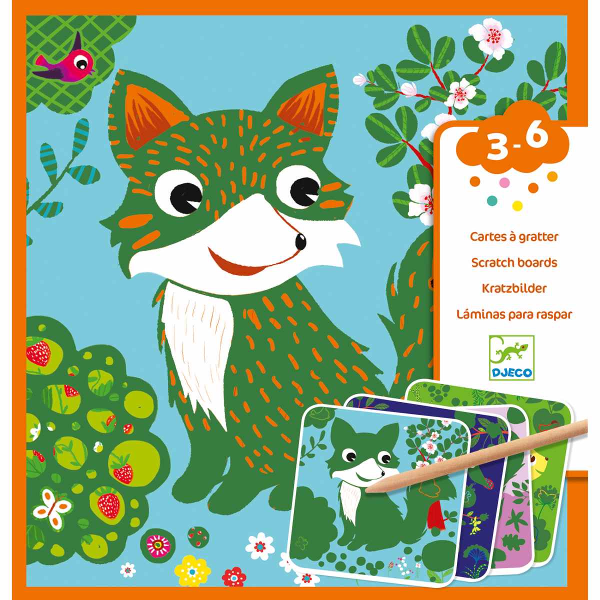 Djeco - Kratzbilder 3-6: Tiere vom Land - DJ09093-B-RVB_1200