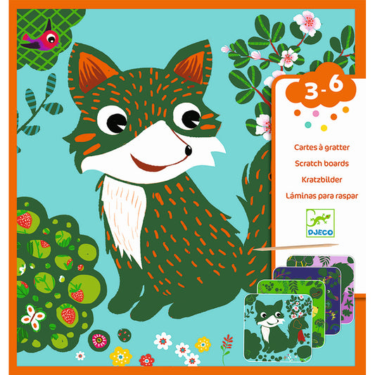 Djeco - Kratzbilder 3-6: Tiere vom Land - DJ09093B_1200