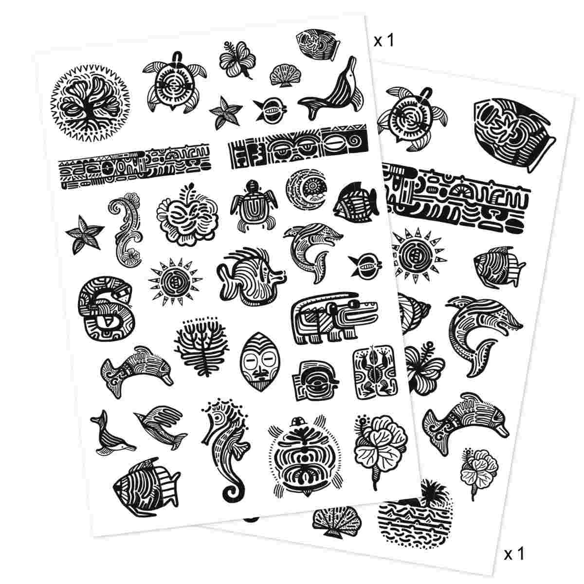 Djeco - Tattoos: Polynesien - DJ09248-C-RVB_1200