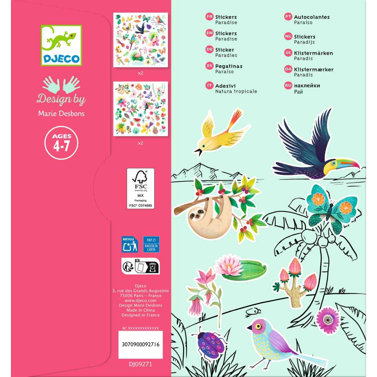 Djeco - Sticker: Paradies - DJ09271-B2-RVB_1200