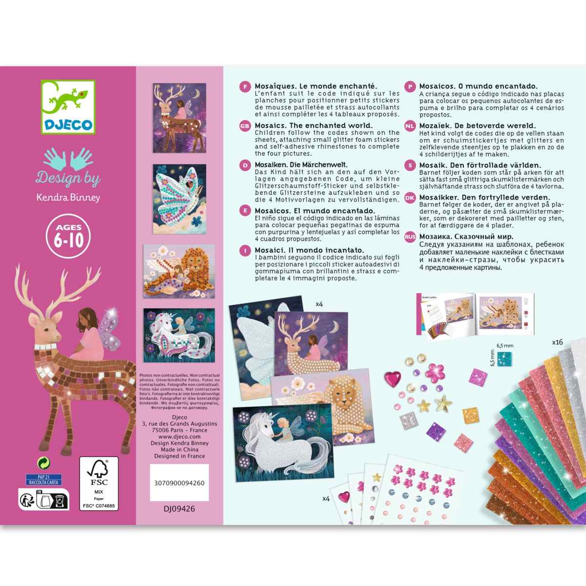 Djeco - Mosaik Glitzer: Die verzauberte Welt Bild 7