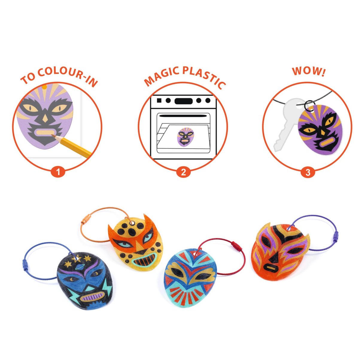 Djeco - Artistic Plastic: Wrestler Schlüsselanhänger Bild 5