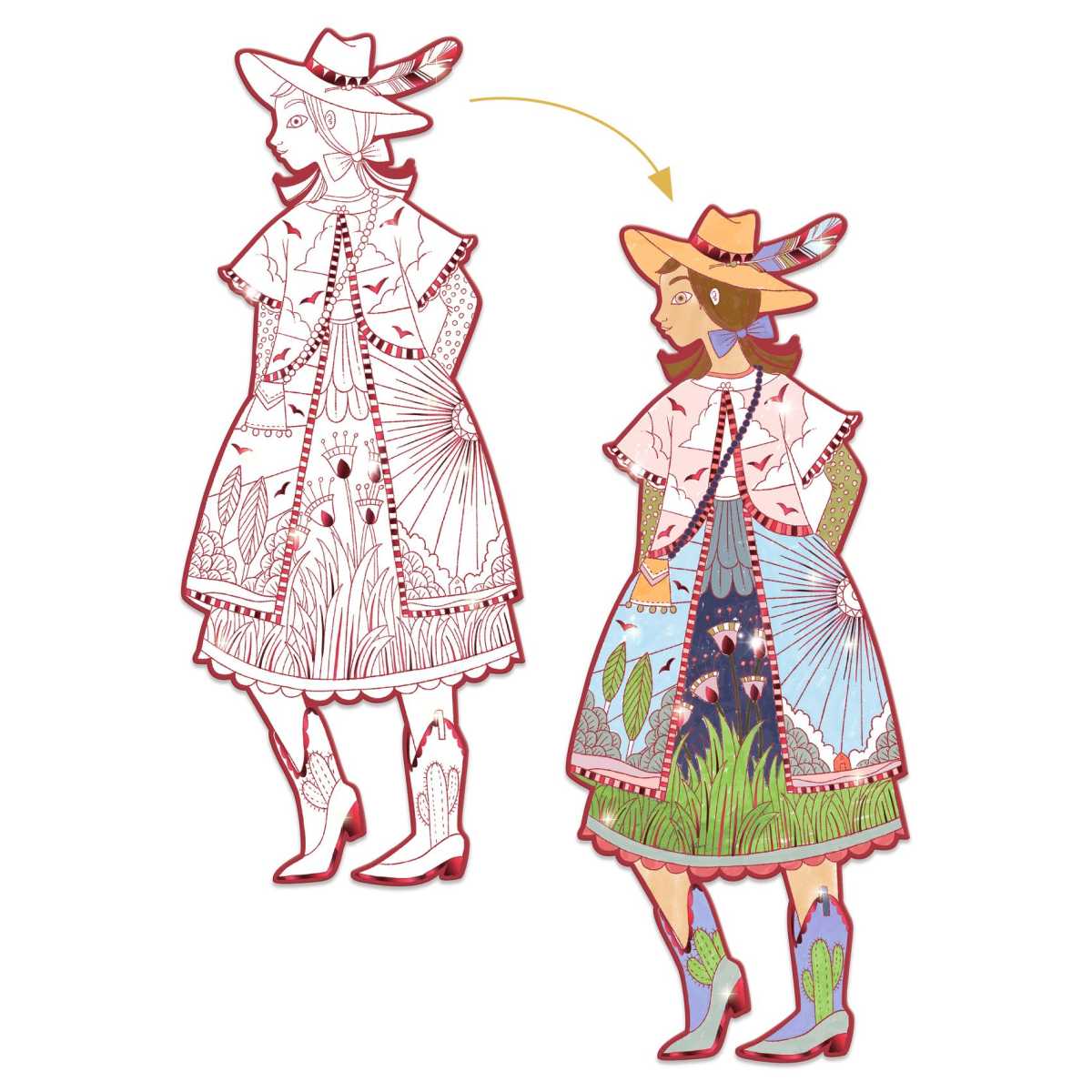 Djeco - Ausmalbilder: Demoiselles Fiodor Bild 3