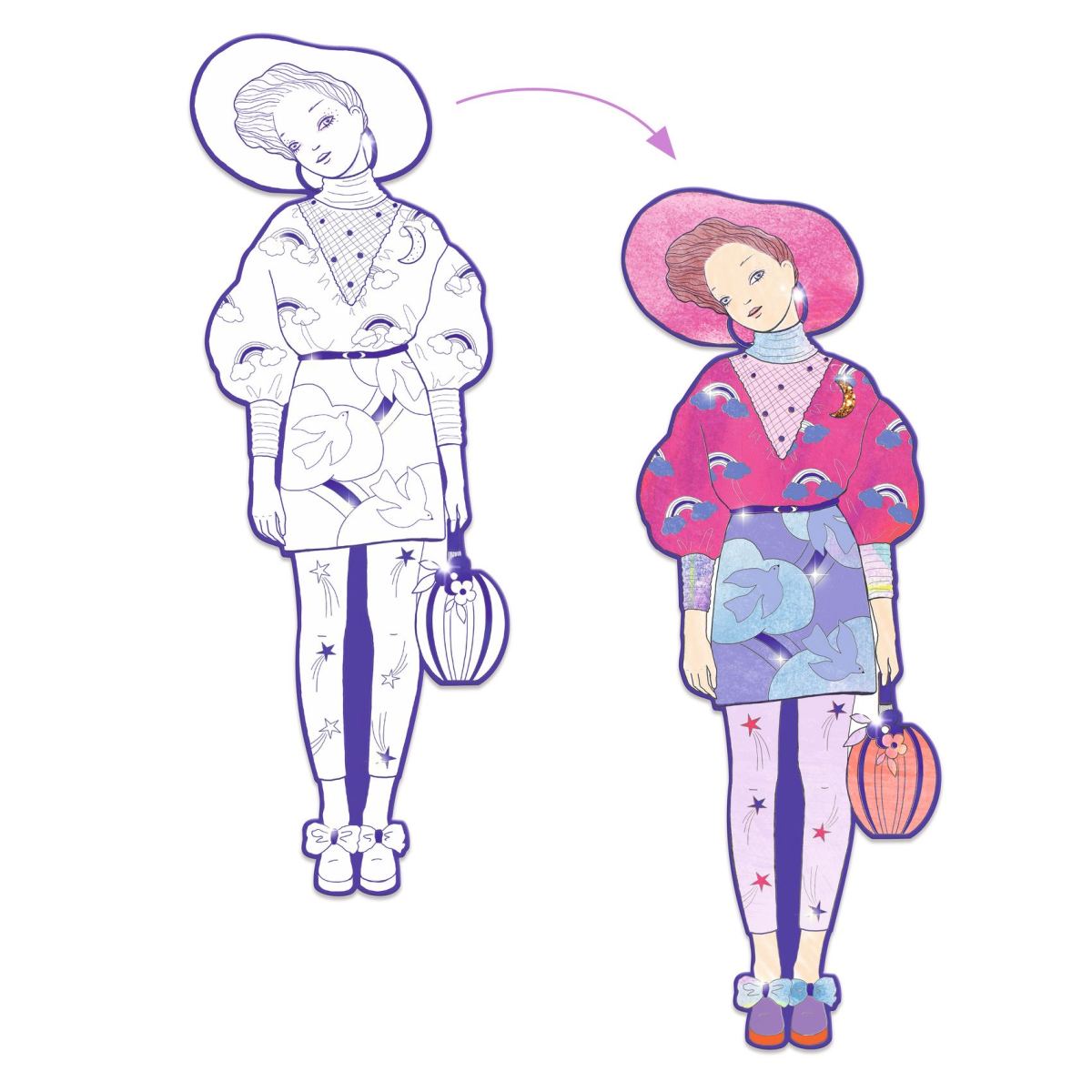 Djeco - Ausmalbilder: Demoiselles Zaho Bild 3