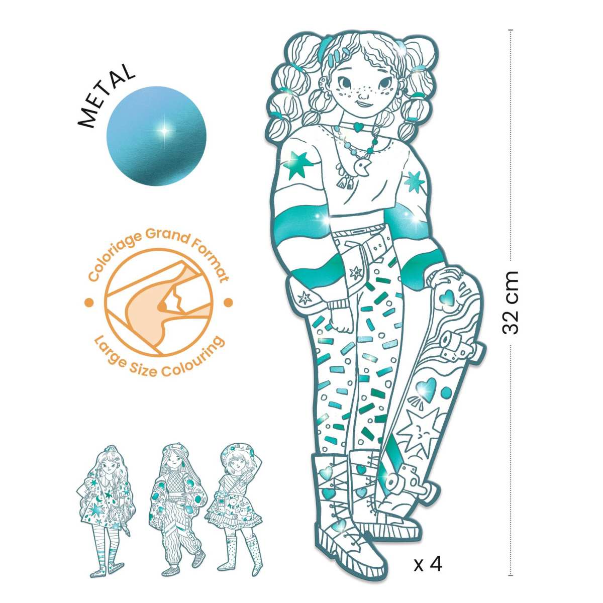 Djeco - Ausmalbilder: Demoiselles Angèle Bild 4