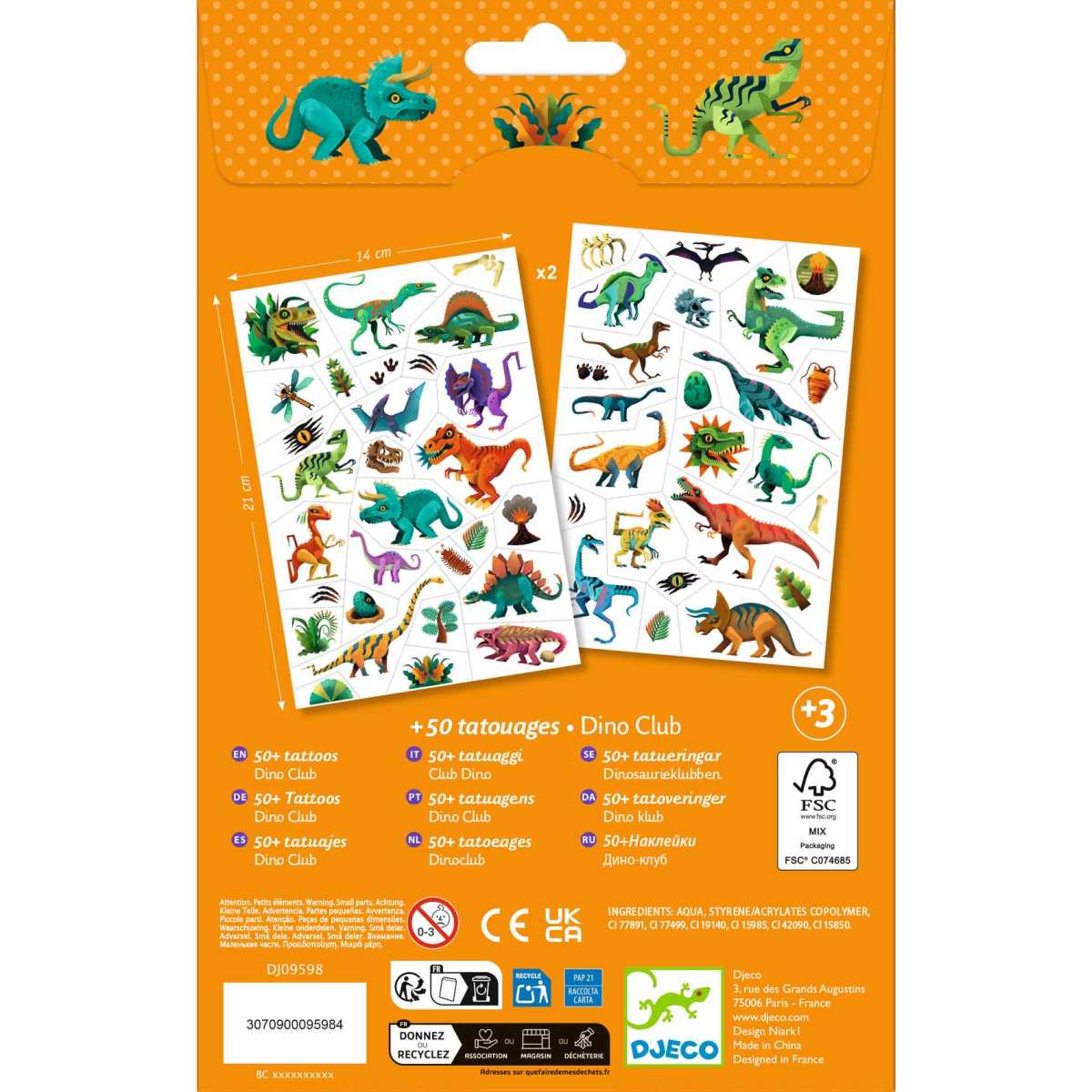 Djeco - Tattoos: Dino Club - DJ09598-B2-RVB_1200