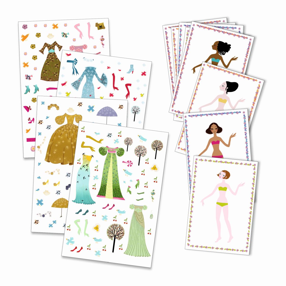 Djeco - Stickerpuppen: Papier Puppen - Durch die Jahreszeiten Bild 7