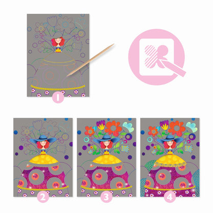 Djeco - Kratzbilder: Der Ball der Schönen Bild 5