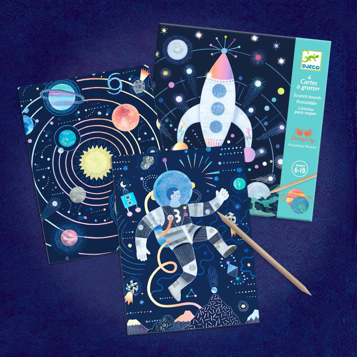 Djeco - Kratzbilder: Weltall Bild 1
