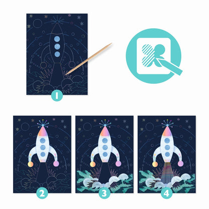 Djeco - Kratzbilder: Weltall Bild 7