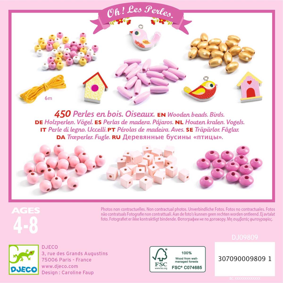 Djeco - Schmuck basteln: Holzperlen Vögel - DJ09809-B2-RVB_1200