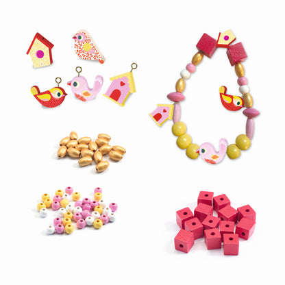 Djeco - Schmuck basteln: Holzperlen Vögel - DJ09809C_1200