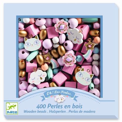 Djeco - Schmuck basteln: Holzperlen Regenbogen - DJ09823_1200