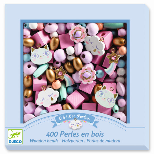 Djeco - Schmuck basteln: Holzperlen Regenbogen - DJ09823_1200