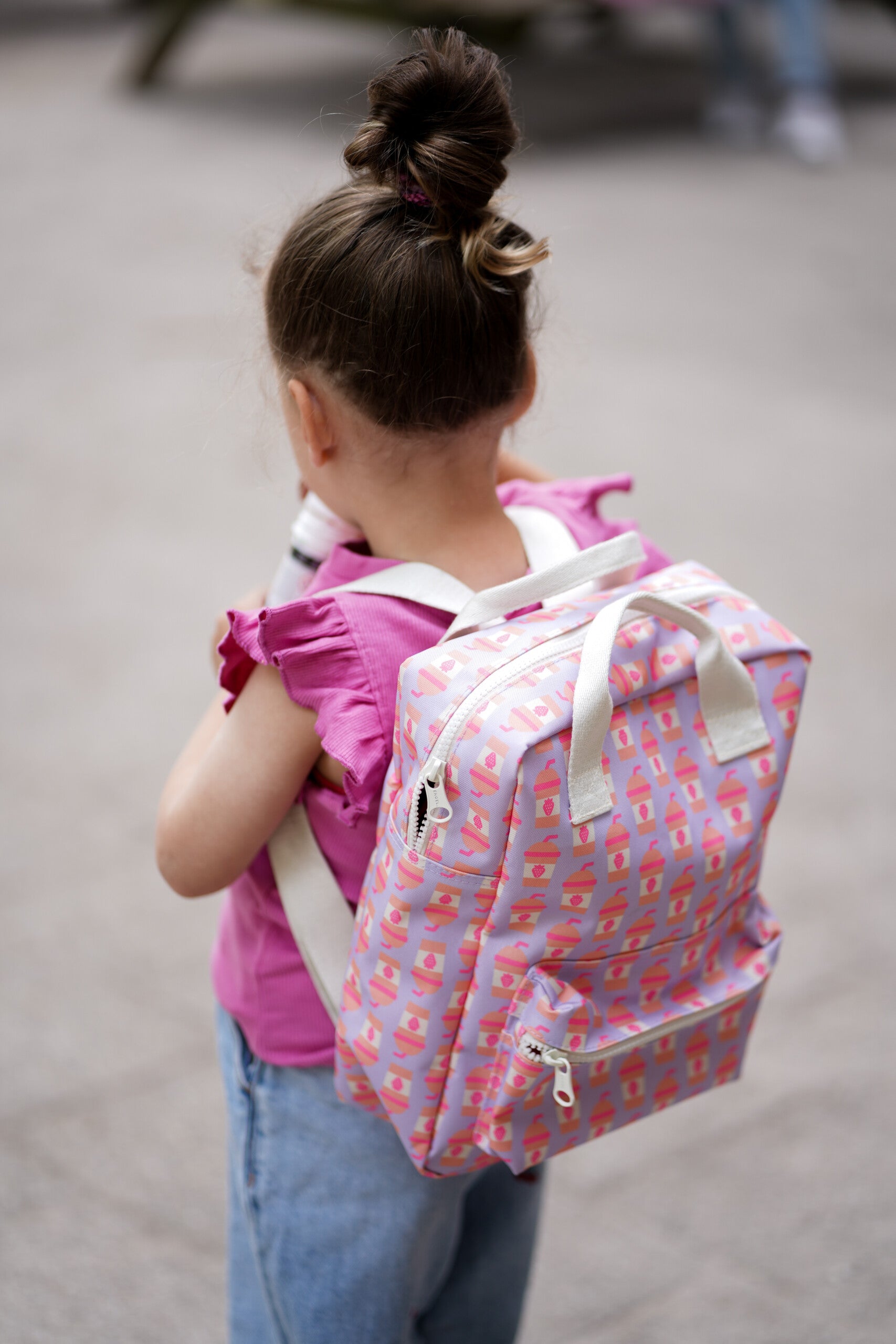 Kinderrucksack Milkshake M von Engel in zartem Rosa mit gepolsterten Trägern