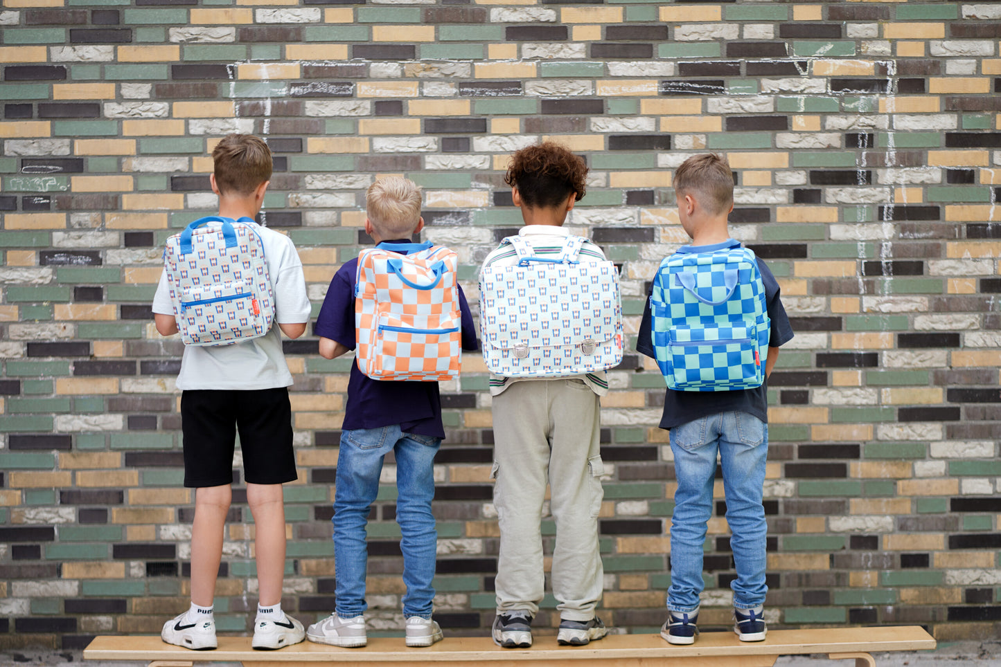 Kinderrucksack Popcorn M von Engel in Creme mit fröhlichem Popcorn-Muster