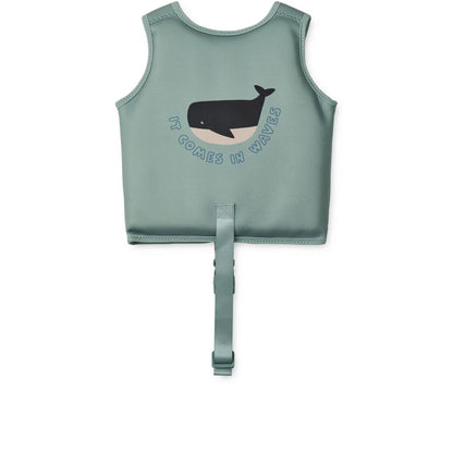Schwimmweste DOVE Liewood in Peppermint für 15-19 kg, hellgrünes Neopren-Modell