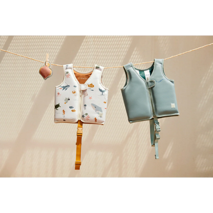 Schwimmweste DOVE Liewood in Peppermint für 15-19 kg, hellgrünes Neopren-Modell