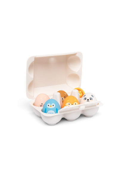 Little L - Egg Rattles Full Color - 6 Ei Rassel mit Tiergesicht