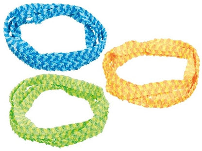Gummitwist Goki mit bunten elastischen Bändern in Regenbogenfarben