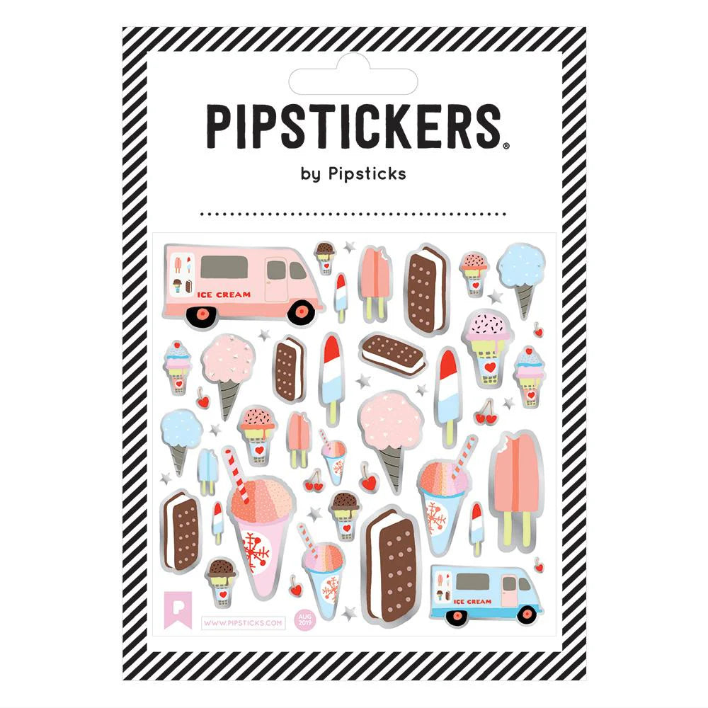 Sticker-Kollektion What the scoop von Pipsticks mit bunten Eiscreme-Motiven