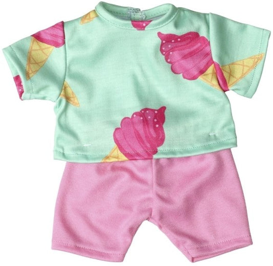 Lillan & Friends - T-Shirt und Hose - Eiscreme (Gr.36-40cm)
