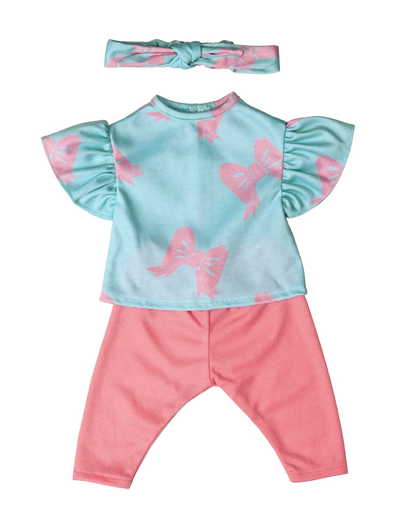 Lillan & Friends - T-Shirt und Hose, Haarband - Schleifchen (Gr.41-46cm)