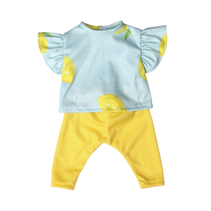 Lillan & Friends - T-Shirt und Hose - Zitrone (Gr.36-40cm)