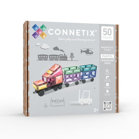 Connetix - Magnetbausteine Pastel Transport - Pack 50 Teile