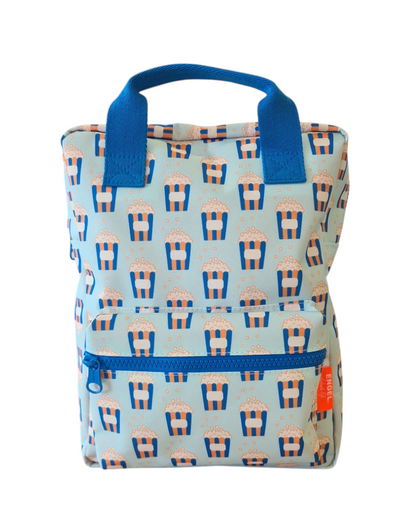 Kinderrucksack Popcorn M von Engel in Creme mit fröhlichem Popcorn-Muster