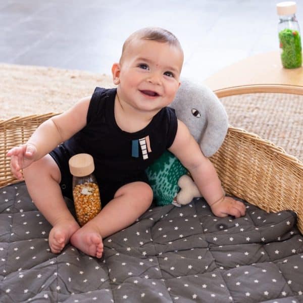 Petit Boum - Sensorikspielzeug Sound Bottle - Farm