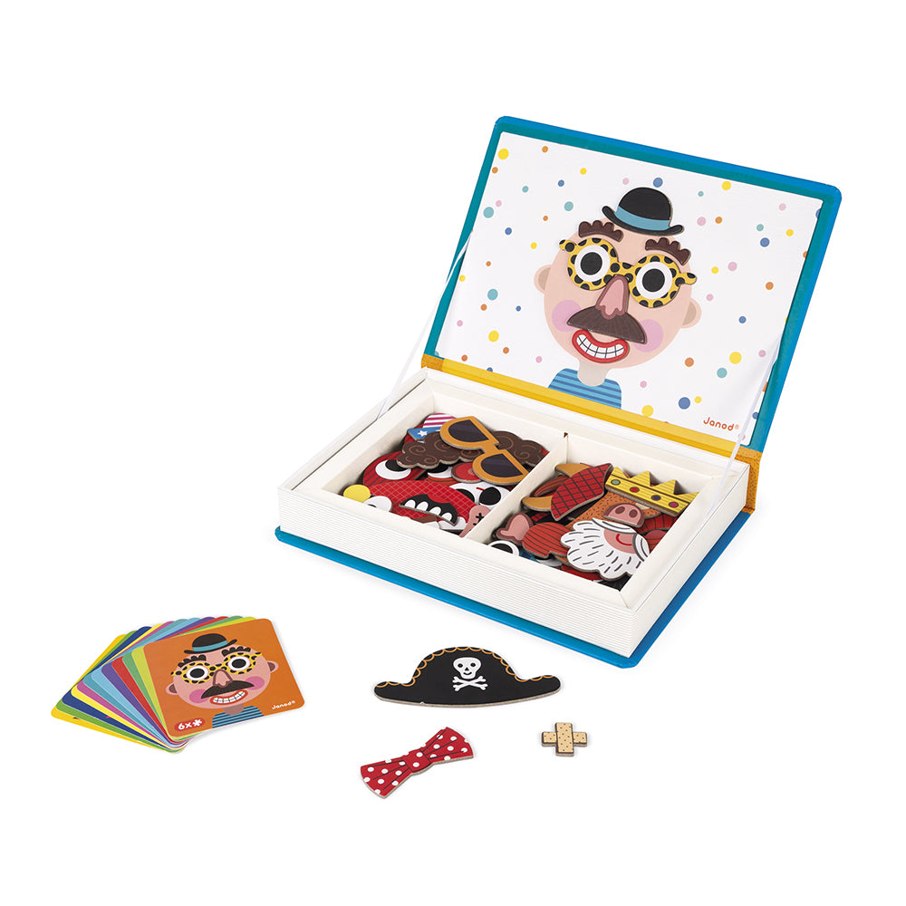 Janod - Magnetibook Crazy Face Jungen - J02716