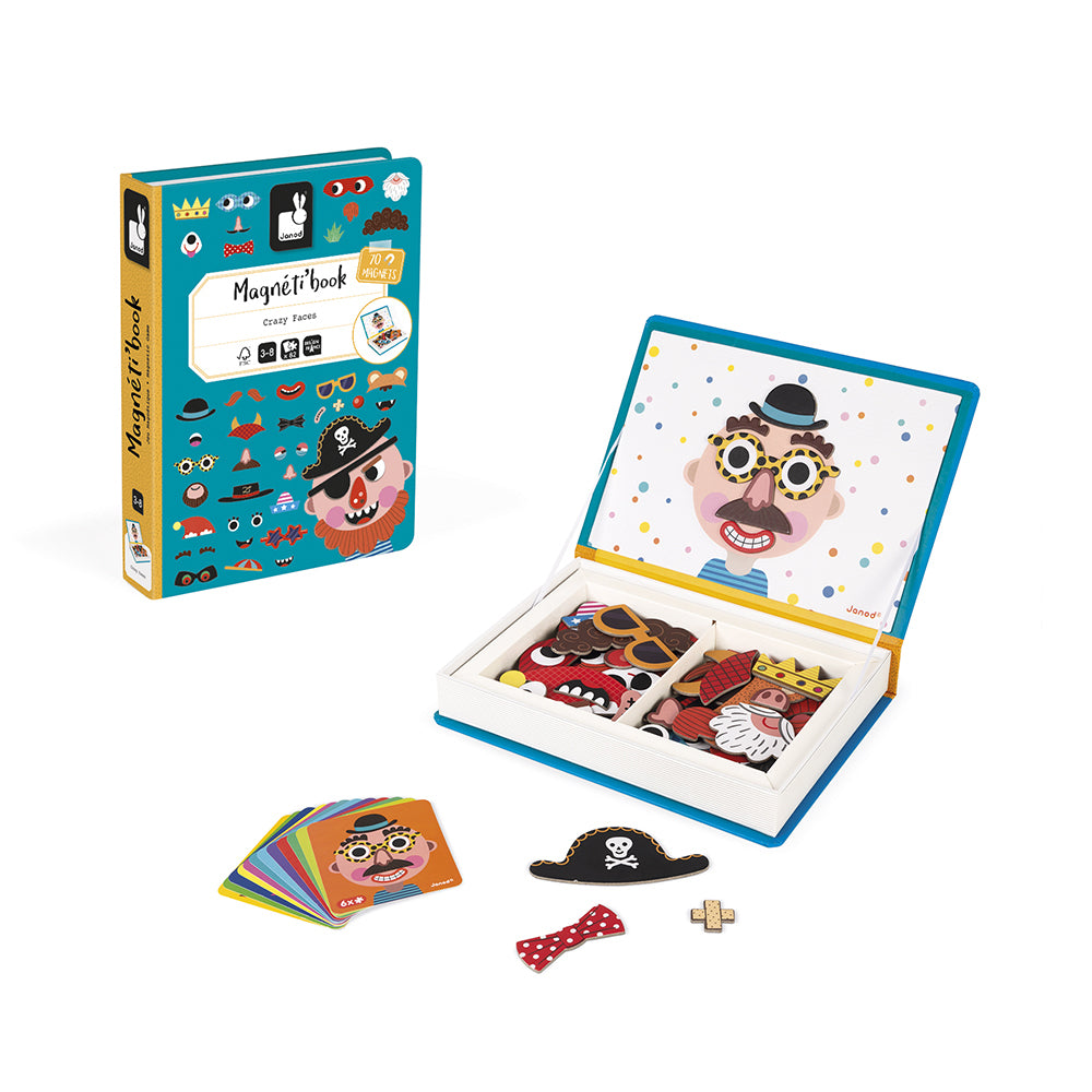 Janod - Magnetibook Crazy Face Jungen - J02716_2