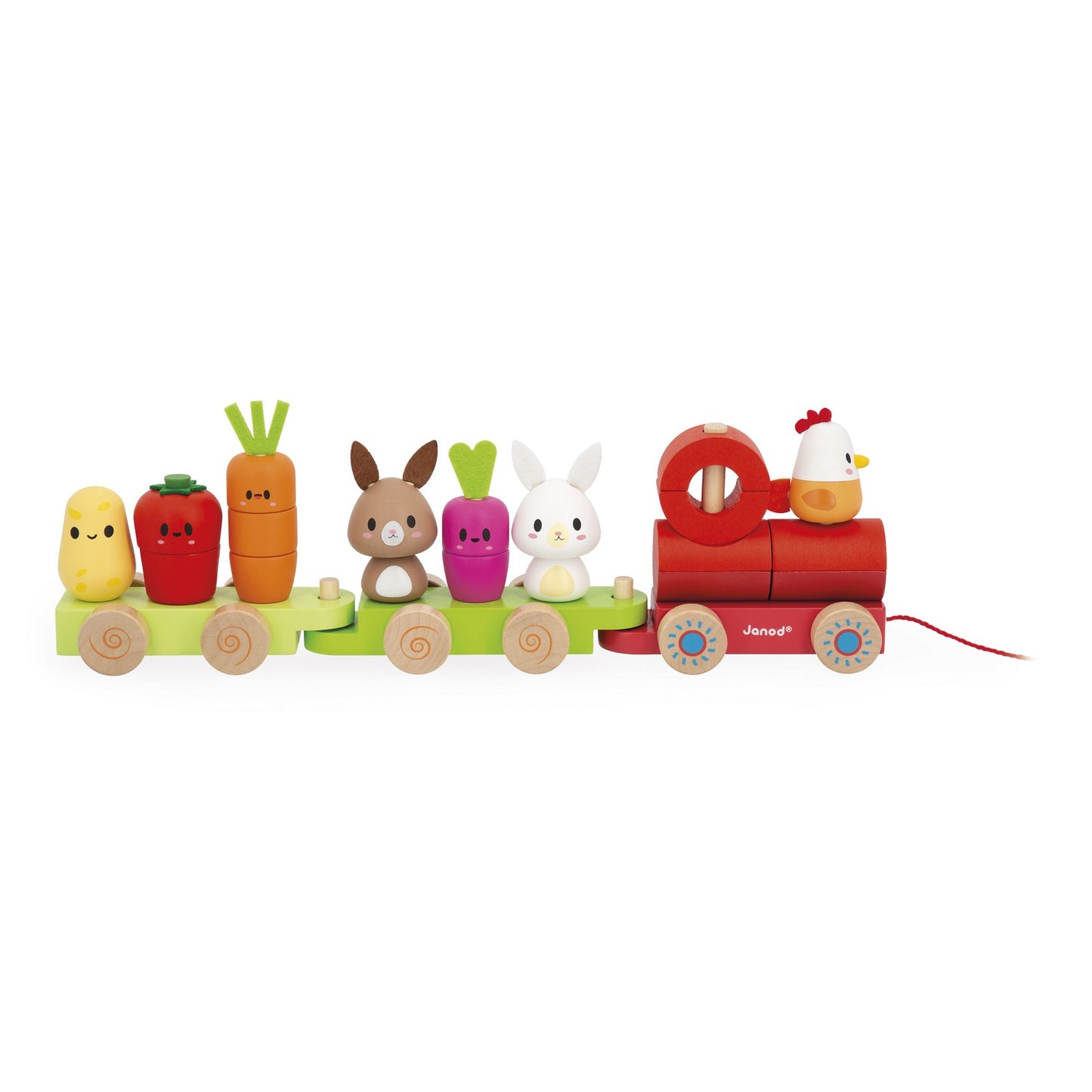 Janod - Bauernhof-Eisenbahn aus Holz - J03314_R01