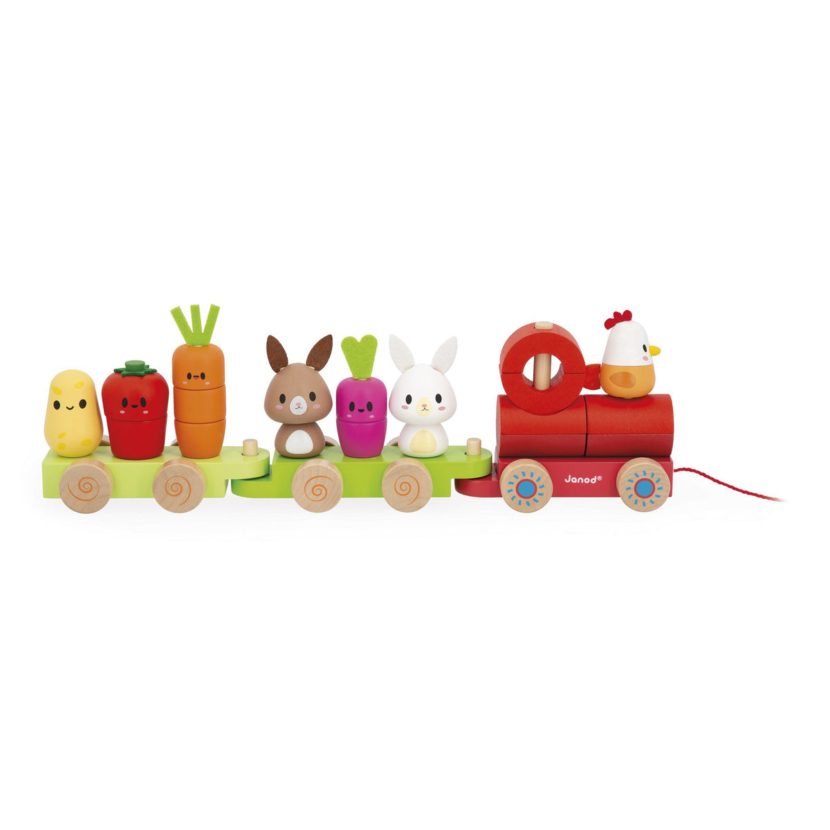 Janod - Bauernhof-Eisenbahn aus Holz - J03314_R01