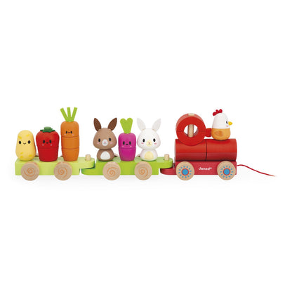 Janod - Bauernhof-Eisenbahn aus Holz - J03314_R01