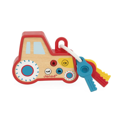 Janod - Spiel-Schlüsselanhänger Traktor mit Licht und Sound - J03331_R01_4