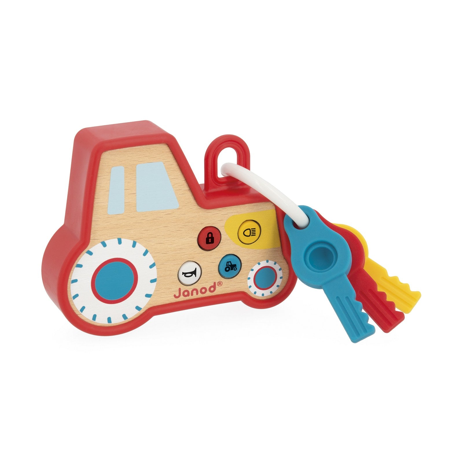 Janod - Spiel-Schlüsselanhänger Traktor mit Licht und Sound - J03331_R01_5