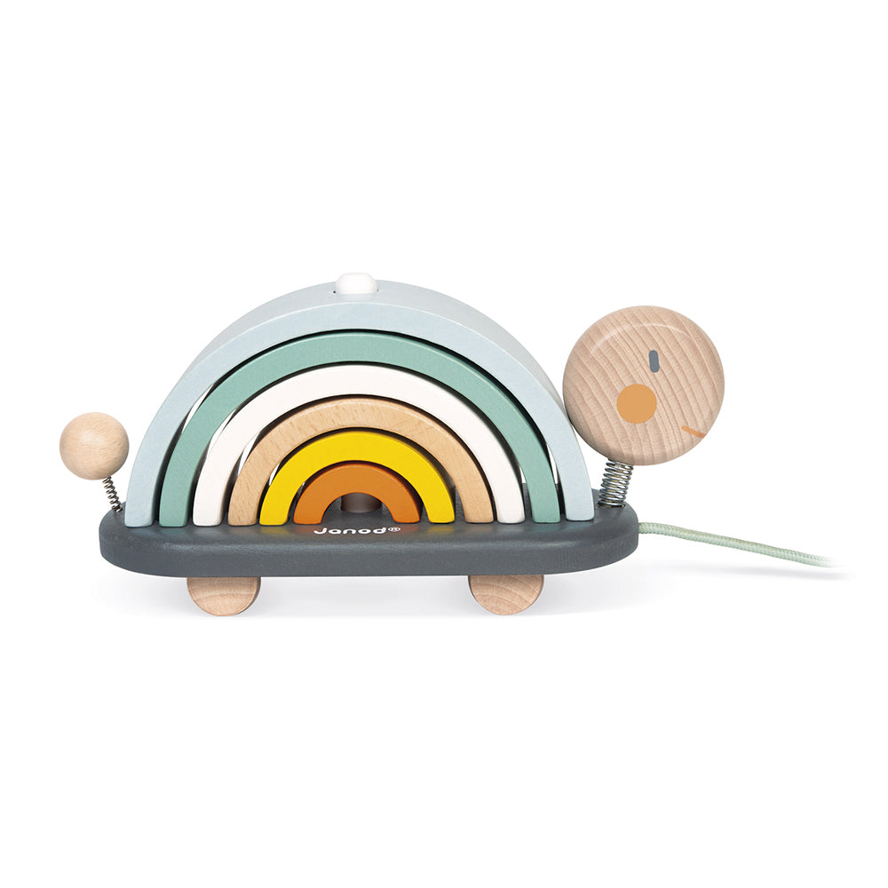 Janod - Sweet Cocoon Nachziehschildkröte Regenbogen - J04405_4