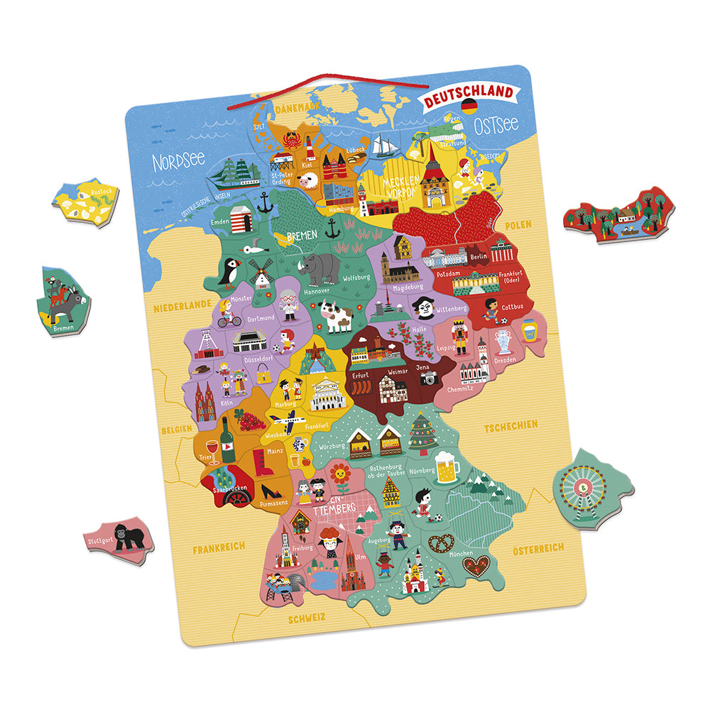 Janod - Magnetisches Landkarten-Puzzle Deutschland - J05477