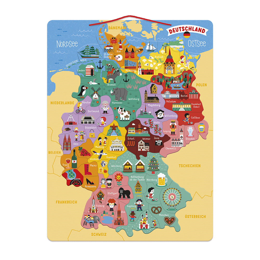 Janod - Magnetisches Landkarten-Puzzle Deutschland - J05477_3