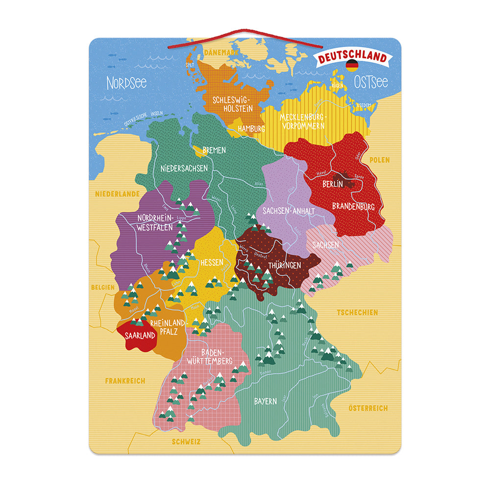 Janod - Magnetisches Landkarten-Puzzle Deutschland - J05477_4