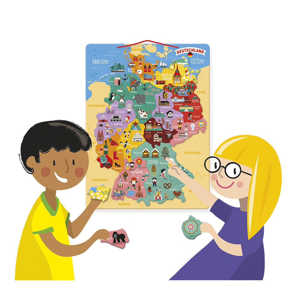 Janod - Magnetisches Landkarten-Puzzle Deutschland - J05477_5