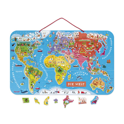Janod - Magnetisches Landkarten-Puzzle Weltkarte - J05490