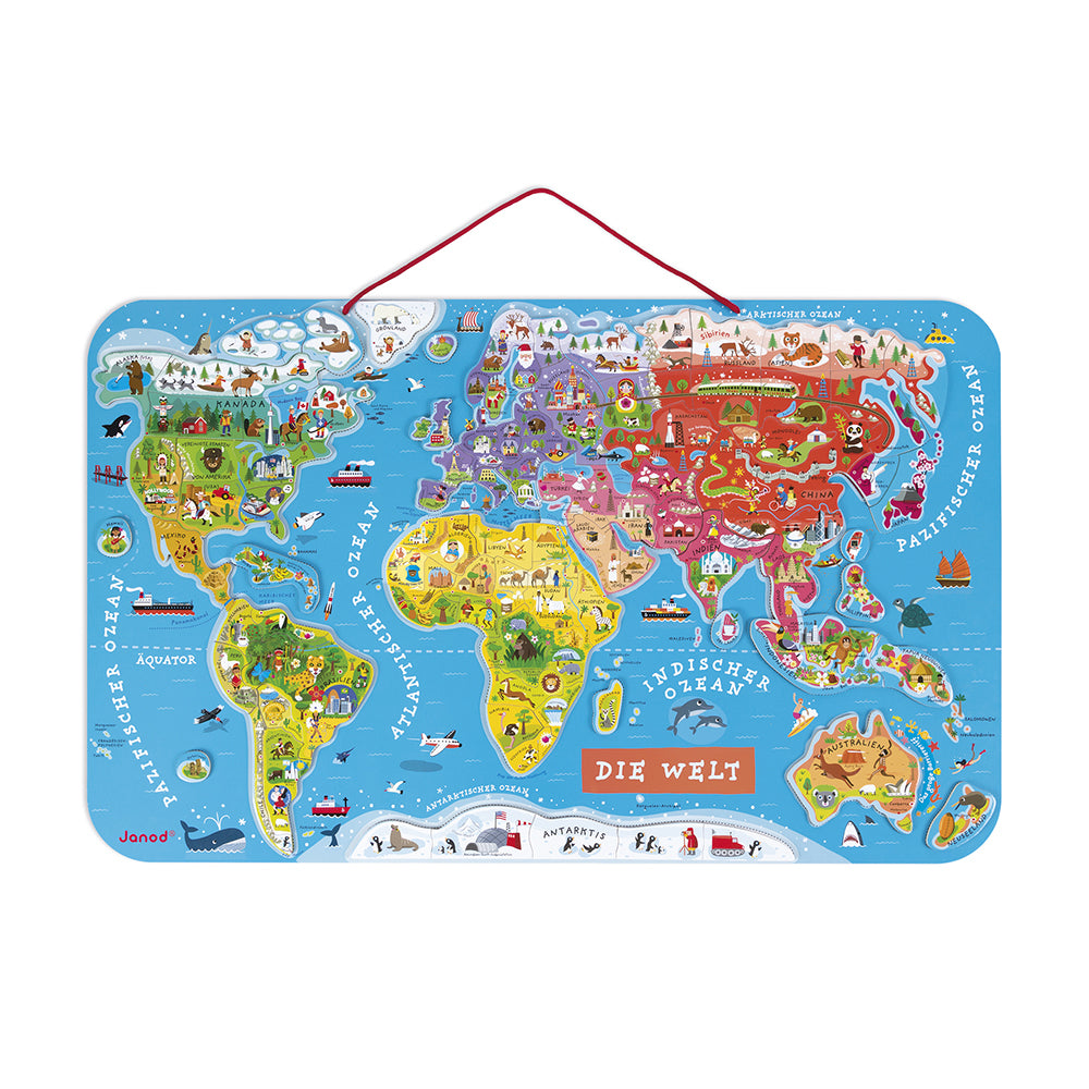 Janod - Magnetisches Landkarten-Puzzle Weltkarte - J05490_3