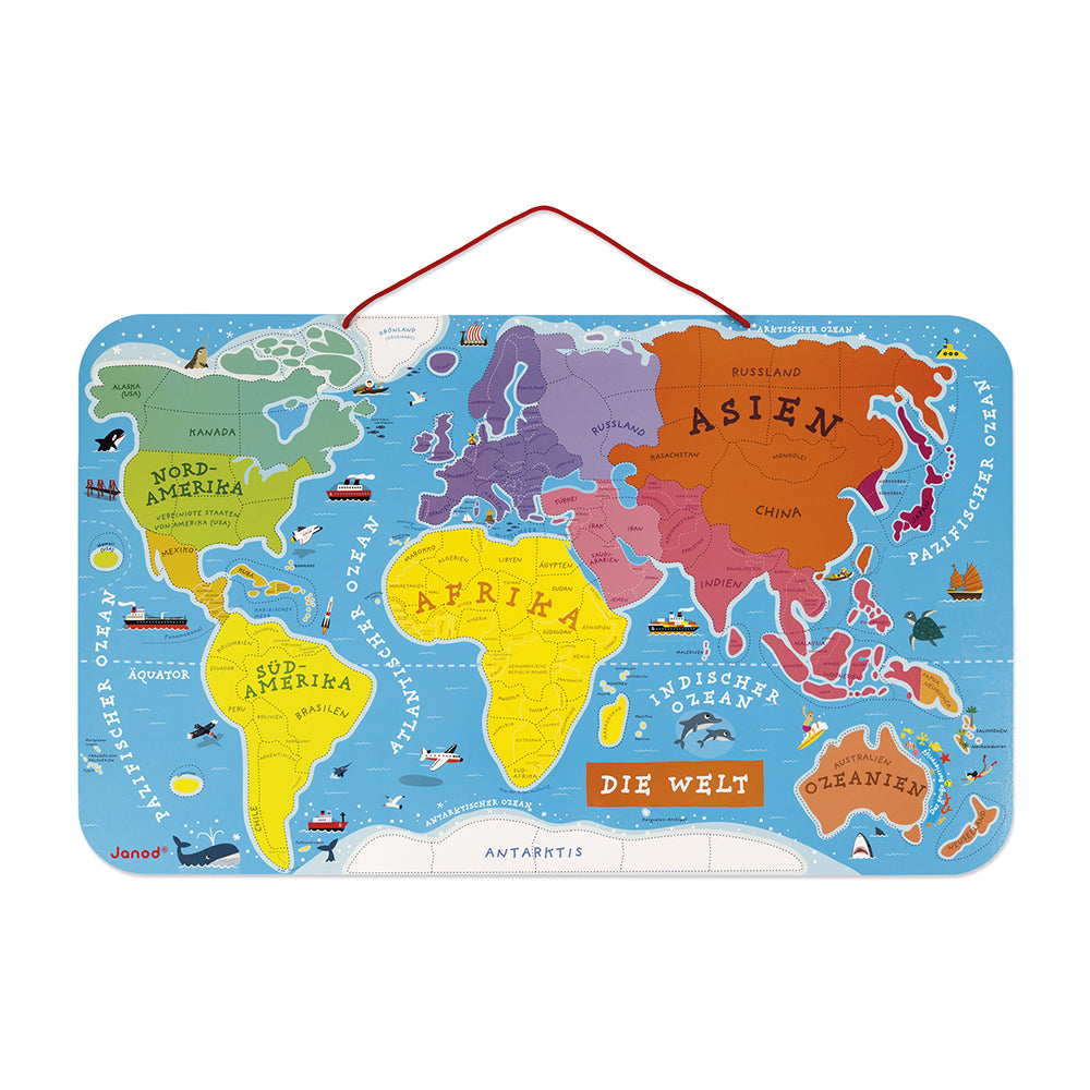 Janod - Magnetisches Landkarten-Puzzle Weltkarte - J05490_4